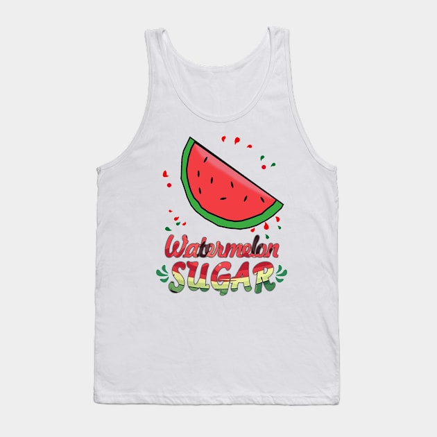 Watermelon Sugar Tank Top by RainasArt